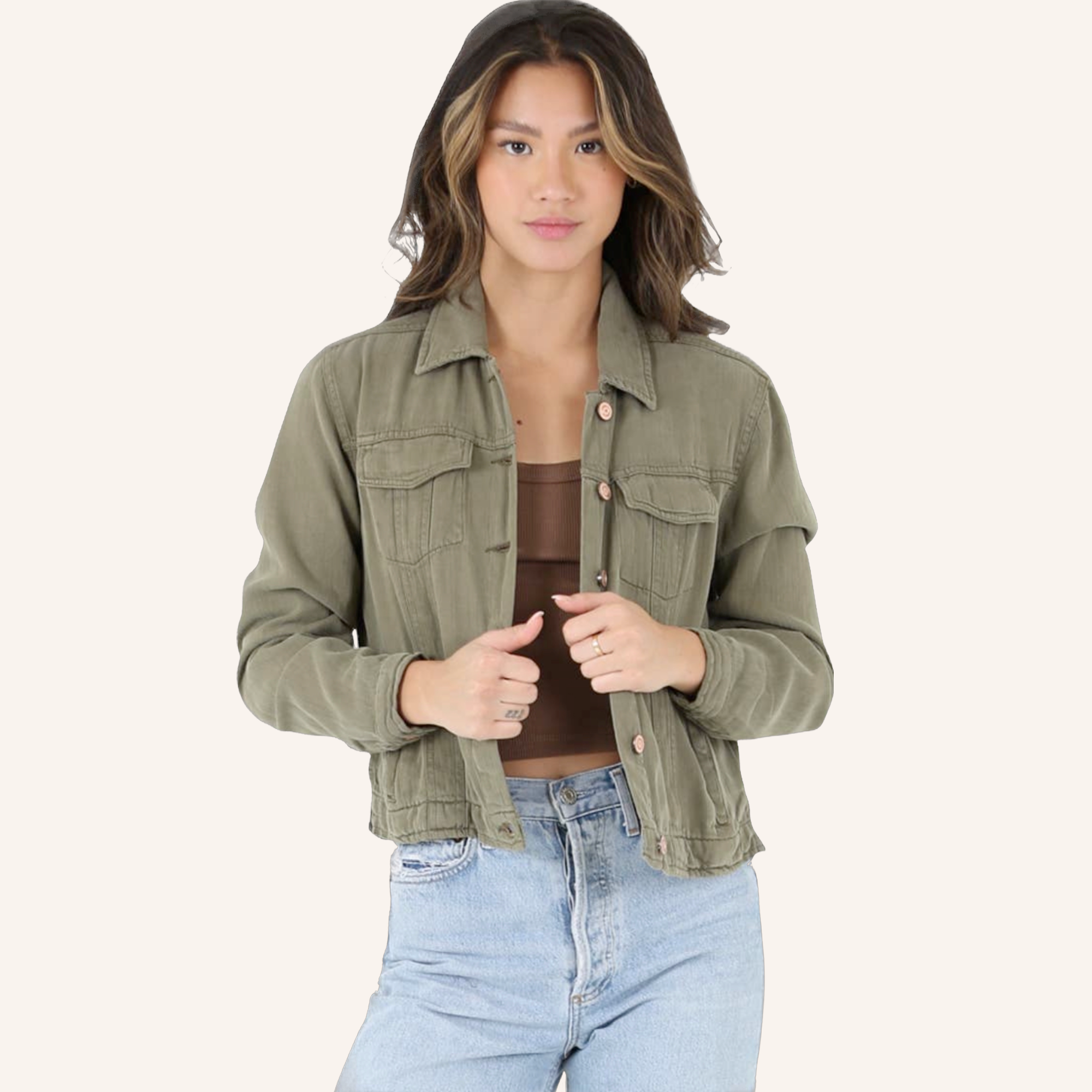 Good Timing Jacket Olive Simplicity Boutique